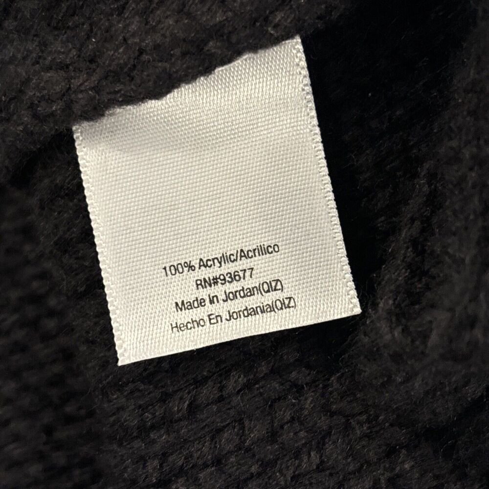 St. John’s Bay Women 3/4 Sleeve Knit Cardigan Sweater XL Black 3 Button Open - Picture 9 of 9